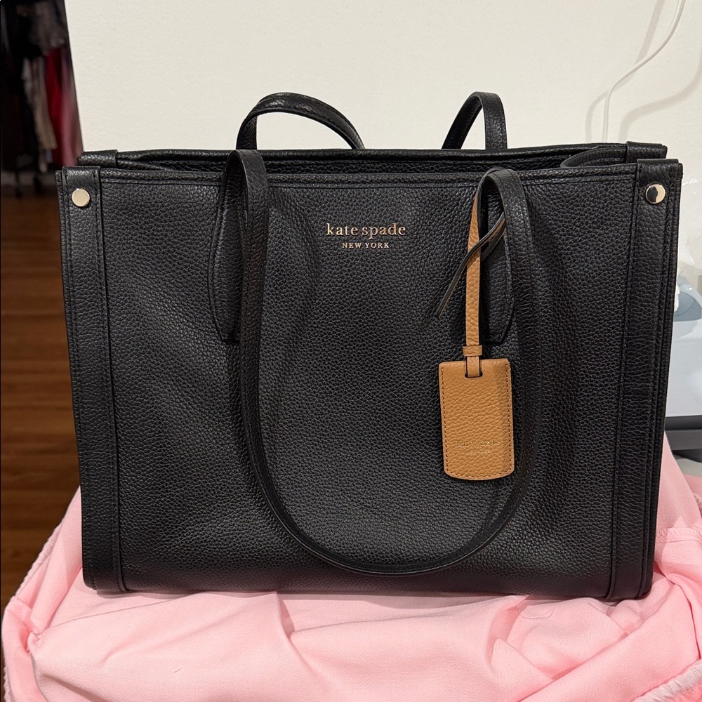 Kate Spade Black Tote with Tan Accent